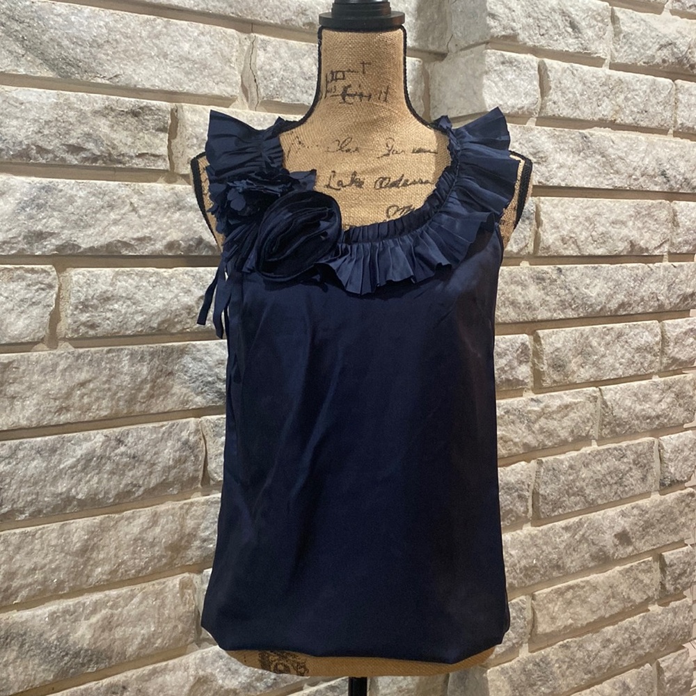 J Crew Navy Silk Tank